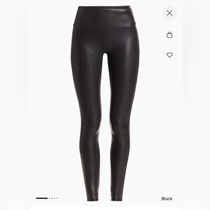 NWT SPANX Black Faux Leather Leggings
